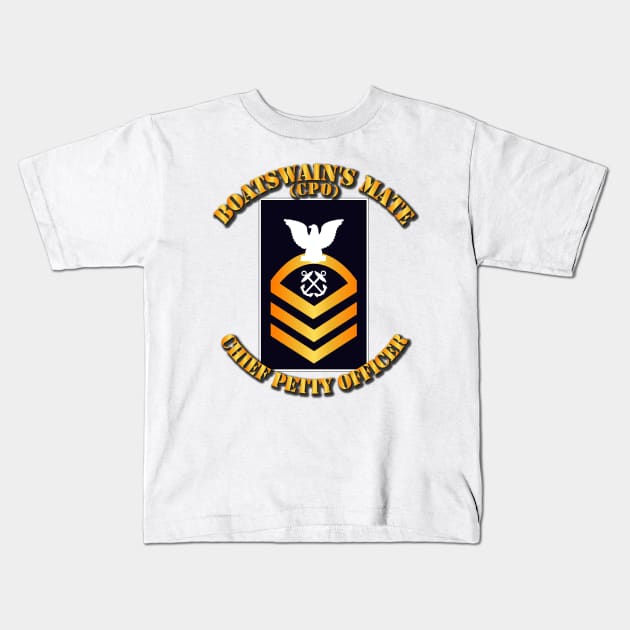 Navy - CPO - Blue - Gold with Txt Kids T-Shirt by twix123844